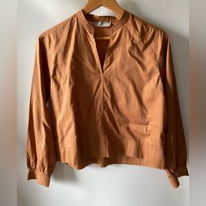 Everlane Terracotta Long Sleeve Top Oversized Fit 00 NWOT